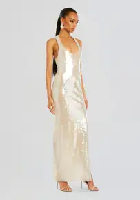 Bella Sequin Dress(Cream,XXS)