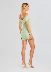 Deniz Mesh Mini Dress(Sage,XXS)