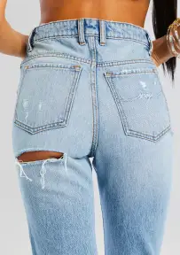 Brooklyn High Rise Straight Jean(High Tide,23)