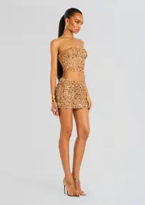 Marlie Sequin Top(Caramel,XXS)
