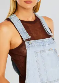 Moe Overall Mini Dress(Cove,XXS)