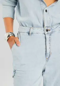 Russo Denim Jumpsuit(Skylight,XXS)