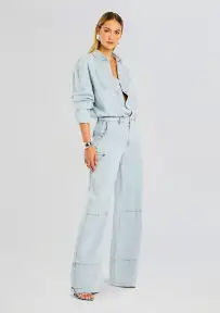Russo Denim Jumpsuit(Skylight,XXS)