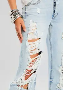 Sunny Mid Rise Distressed Boyfriend Jean(Cove,23)