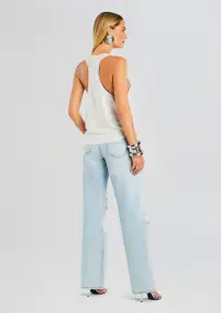 Sunny Mid Rise Distressed Boyfriend Jean(Cove,23)