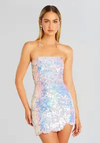 Avalee Sequin Dress(Pink,XXS)