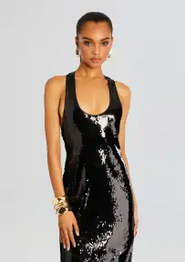 Bella Sequin Dress(Black,XXS)