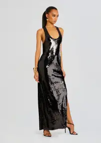 Bella Sequin Dress(Black,XXS)