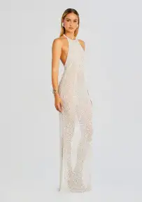 Clarisse Sequin Dress(White,XXS)