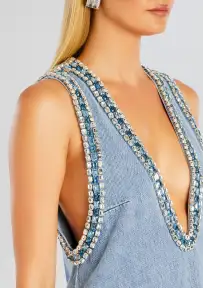 Stevie Embellished Denim Dress(Tangier,XXS)