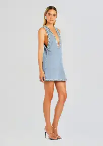 Stevie Embellished Denim Dress(Tangier,XXS)