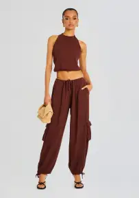 Yen Gauze Halter Top(Coconut,XXS)