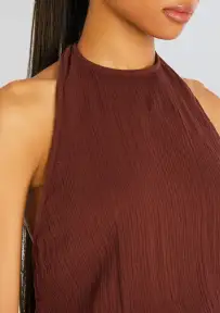 Yen Gauze Halter Top(Coconut,XXS)