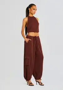 Yen Gauze Halter Top(Coconut,XXS)