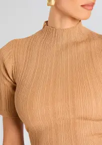 Abigail Half Sleeve Top(Tan,XXS)