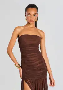 Adele Dress(Dark Chocolate,XXS)