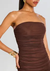 Adele Dress(Dark Chocolate,XXS)