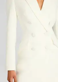 Amberly Blazer Dress(White,XS)