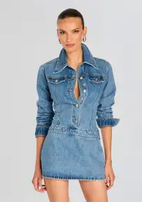 Arizona Denim Mini Dress(River,XXS)