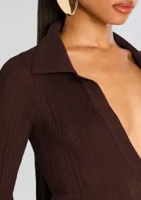 Azula Rib Knit Maxi Dress(Ash Brown,XXS)