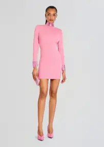 Corinth Embellished Knit Dress(Light Rose,XXS)