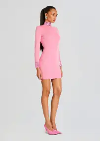 Corinth Embellished Knit Dress(Light Rose,XXS)