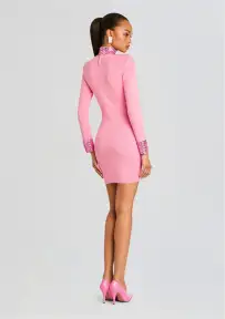 Corinth Embellished Knit Dress(Light Rose,XXS)