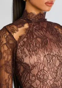 Gilana Lace Dress(Dark Chocolate,XXS)