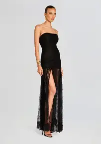 Jeanette Lace Dress(Black,XXS)