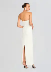 Jessalyn Embellished Dress(White/Silver,XXS)
