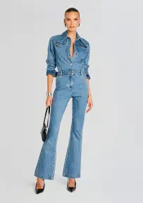 Mabel Fitted Mid Rise Jumpsuit(River,XXS)