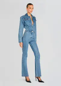 Mabel Fitted Mid Rise Jumpsuit(River,XXS)