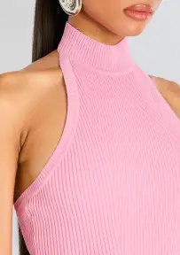 Quinn Knit Dress(Metallic Light Rose,XXS)