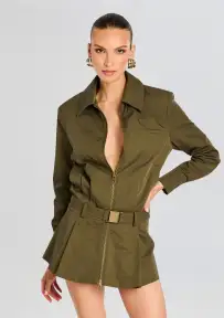 Sanders Twill Dress(Hunter Green,XXS)