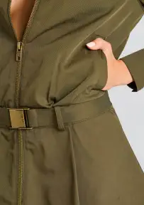 Sanders Twill Dress(Hunter Green,XXS)