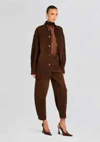 Storme Relaxed Shacket(Vintage Brown,XS/S)