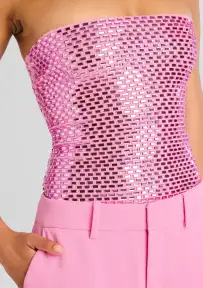 Valery Embellished Knit Top(Light Rose,XXS)