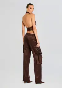 Violet Lace Top(Dark Chocolate,XXS)