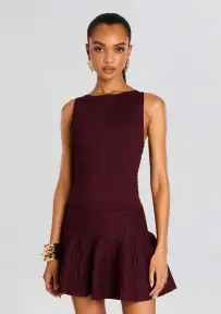 Audrina Knit Dress(Metallic Port,XXS)