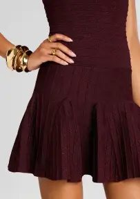 Audrina Knit Dress(Metallic Port,XXS)