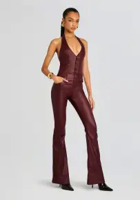 Cynthia Coated Denim Jumpsuit(Coated Port,XXS)