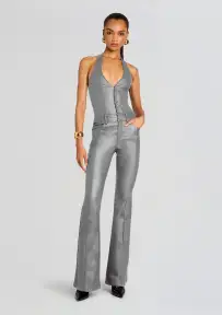 Cynthia Coated Denim Jumpsuit
