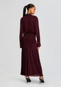 Farah Maxi Dress(Merlot,XXS)