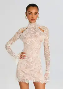 Gilana Lace Dress(White,XXS)