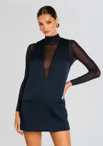 Hadley Satin A Line Dress(Sapphire,XXS)