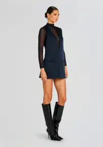 Hadley Satin A Line Dress(Sapphire,XXS)