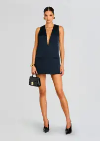 Hadley Satin A Line Dress(Sapphire,XXS)