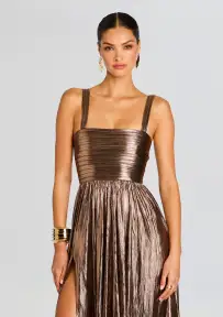 Iris Dress(Metallic Bronze,XXS)