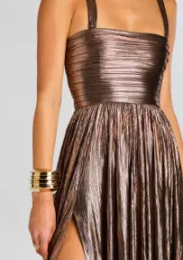 Iris Dress(Metallic Bronze,XXS)