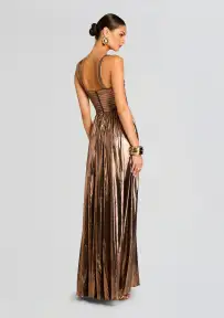 Iris Dress(Metallic Bronze,XXS)